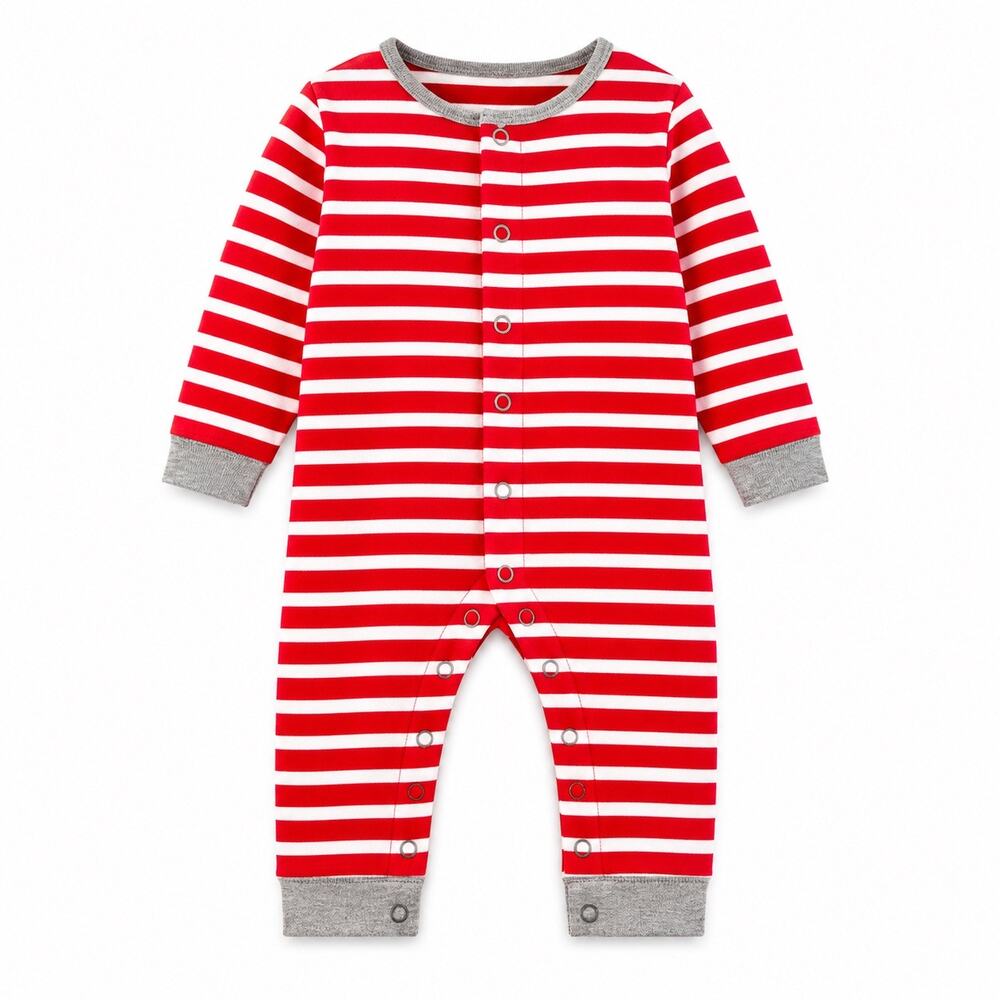 Baby Boden Striped One-Piece Snap Front Coverall